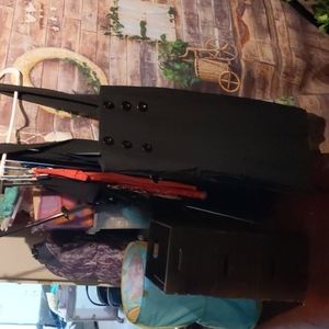 Black suspender skirt large